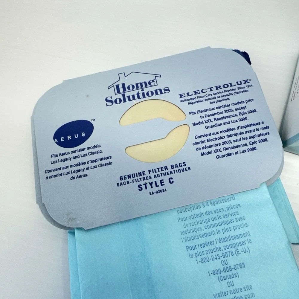 LOT of 30 AERUS Home Solutions Electrolux Vacuum Cleaner Filter Bags Type C